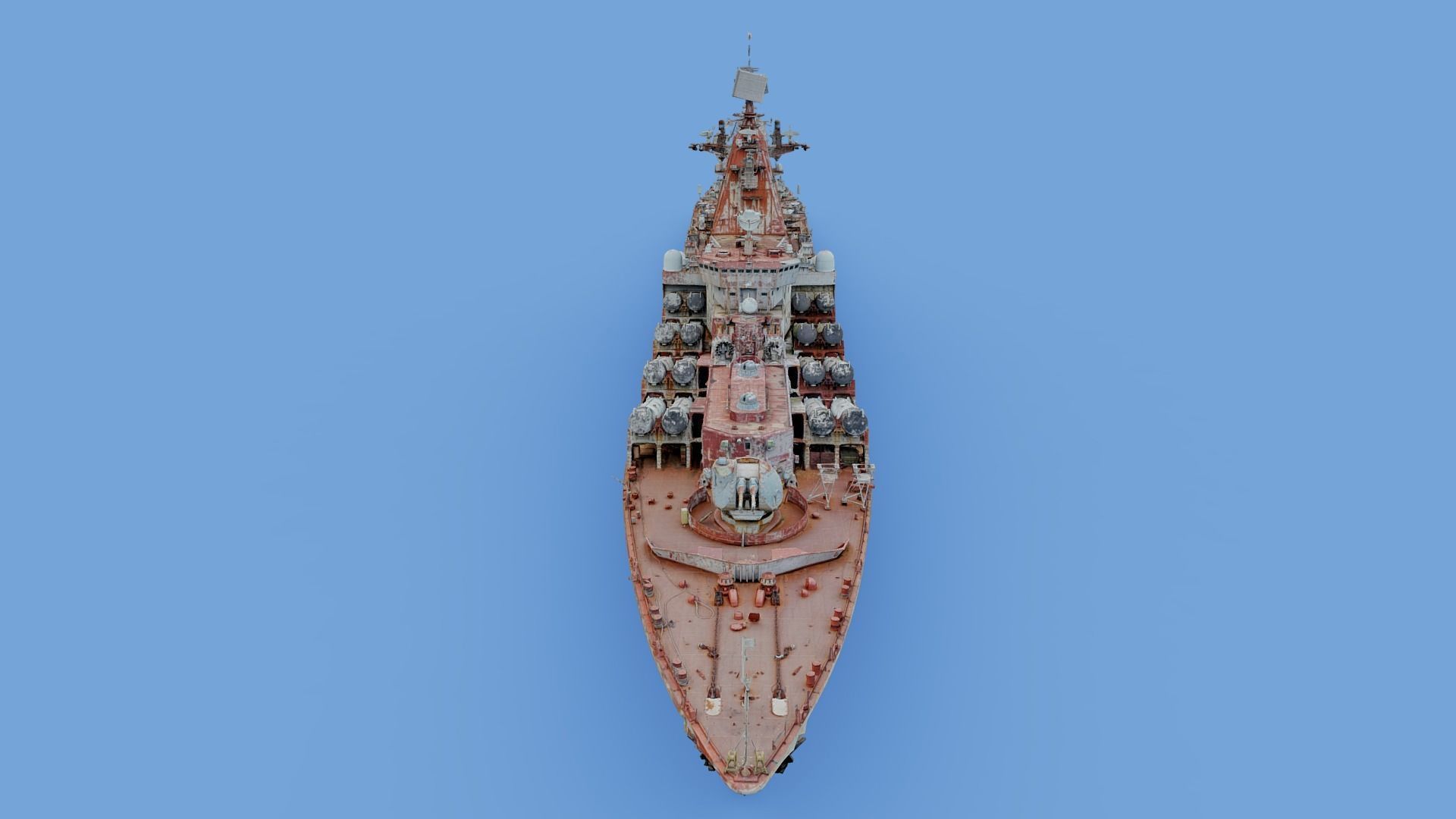 Cruiser Ukraina Ukraine - copy of Moskva Moskow ship - real scan 3D model_2