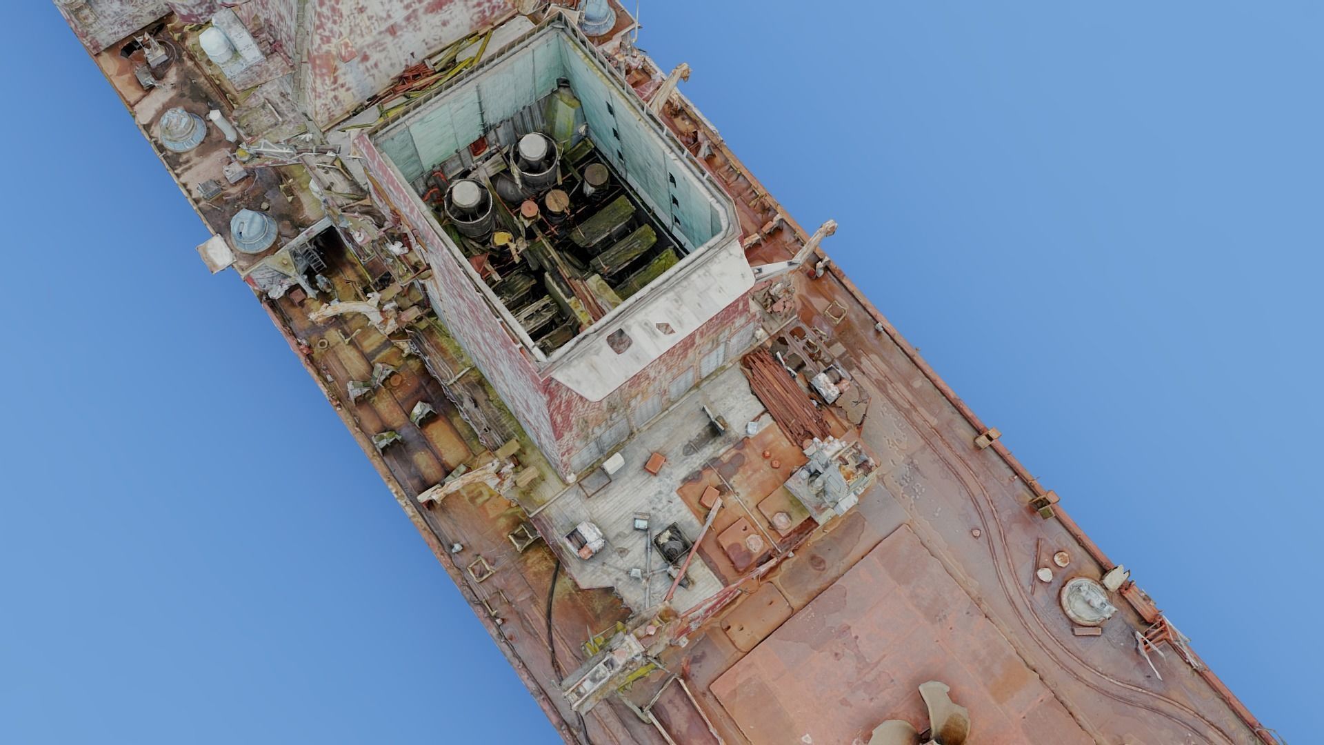 Cruiser Ukraina Ukraine - copy of Moskva Moskow ship - real scan 3D model_8