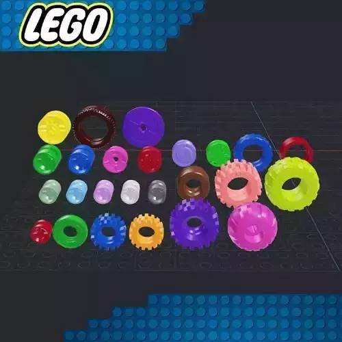 Lego - Tire Wheel 3D print model