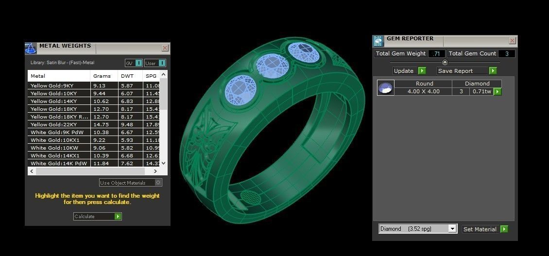 Diamond Man Ring Cad  MR  168 3D print model_5