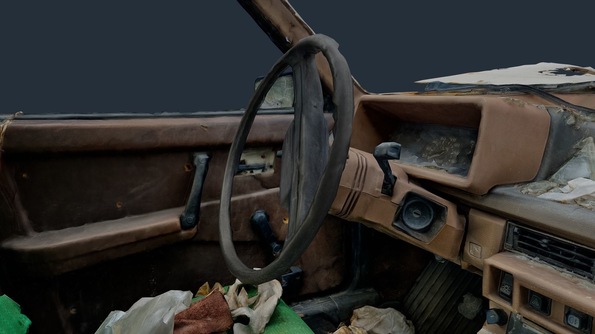 3D model VAZ Lada Sputnik 1300 Destroyed Car - Ukraine 3D model_5