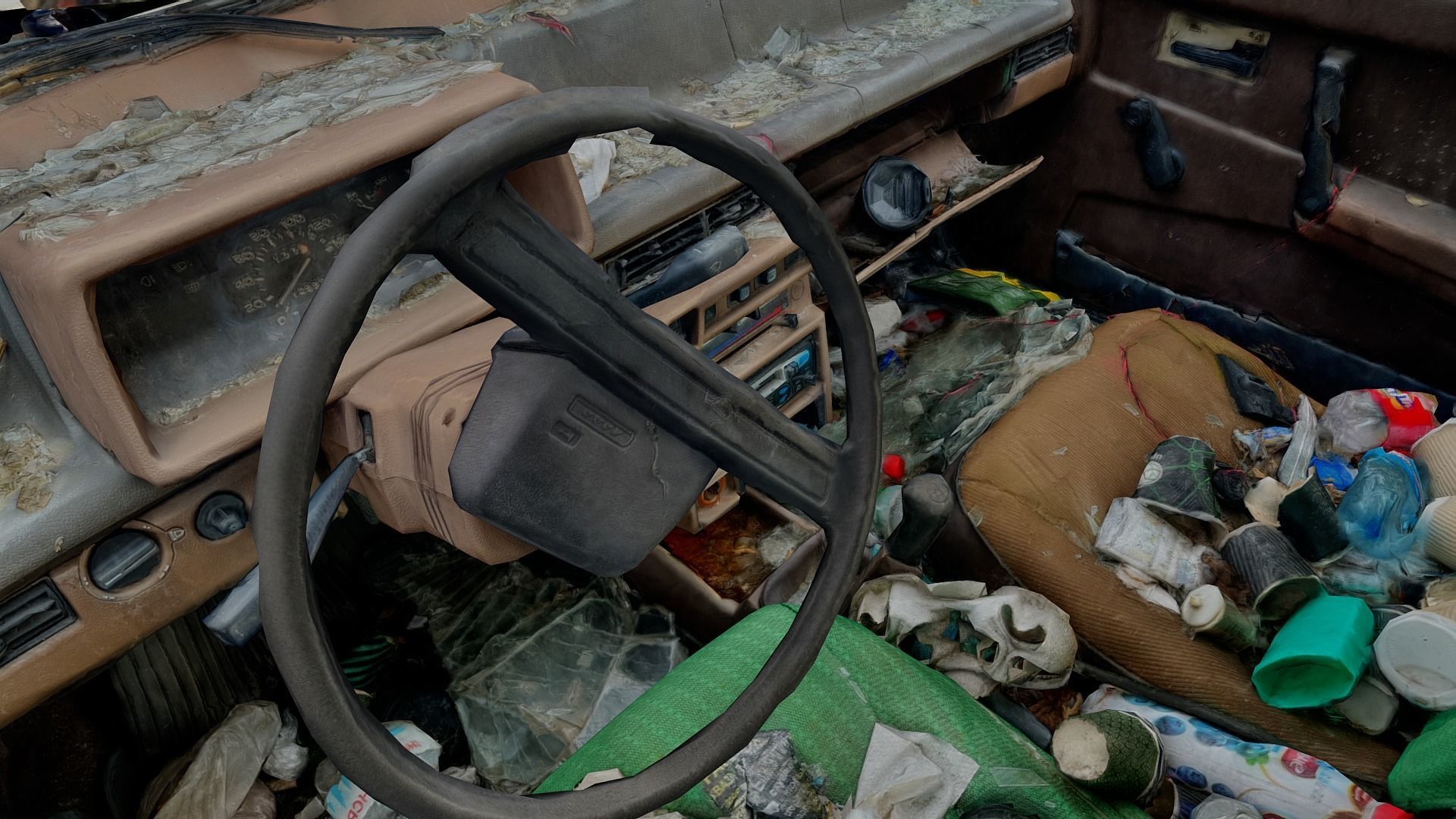 3D model VAZ Lada Sputnik 1300 Destroyed Car - Ukraine 3D model_8