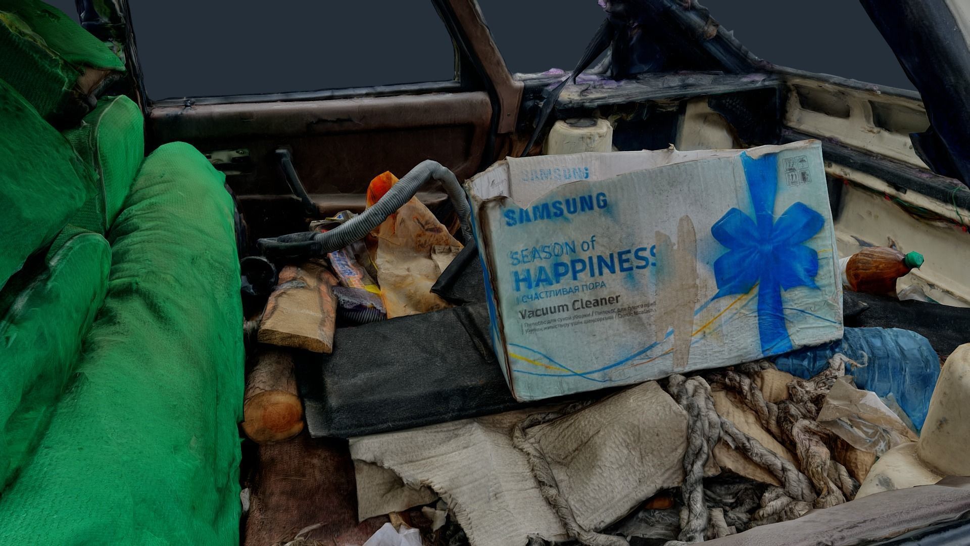 3D model VAZ Lada Sputnik 1300 Destroyed Car - Ukraine 3D model_11