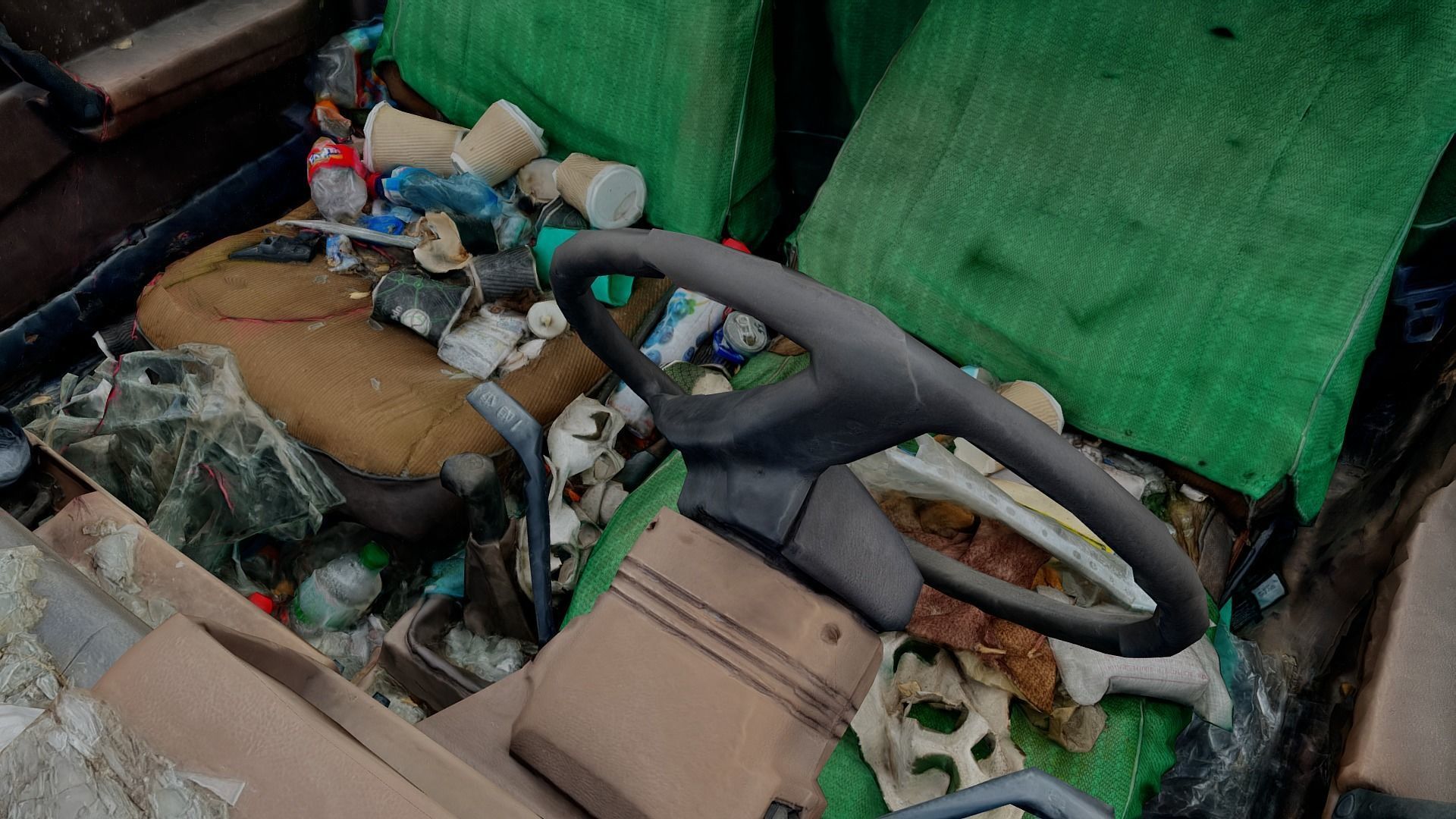 3D model VAZ Lada Sputnik 1300 Destroyed Car - Ukraine 3D model_6