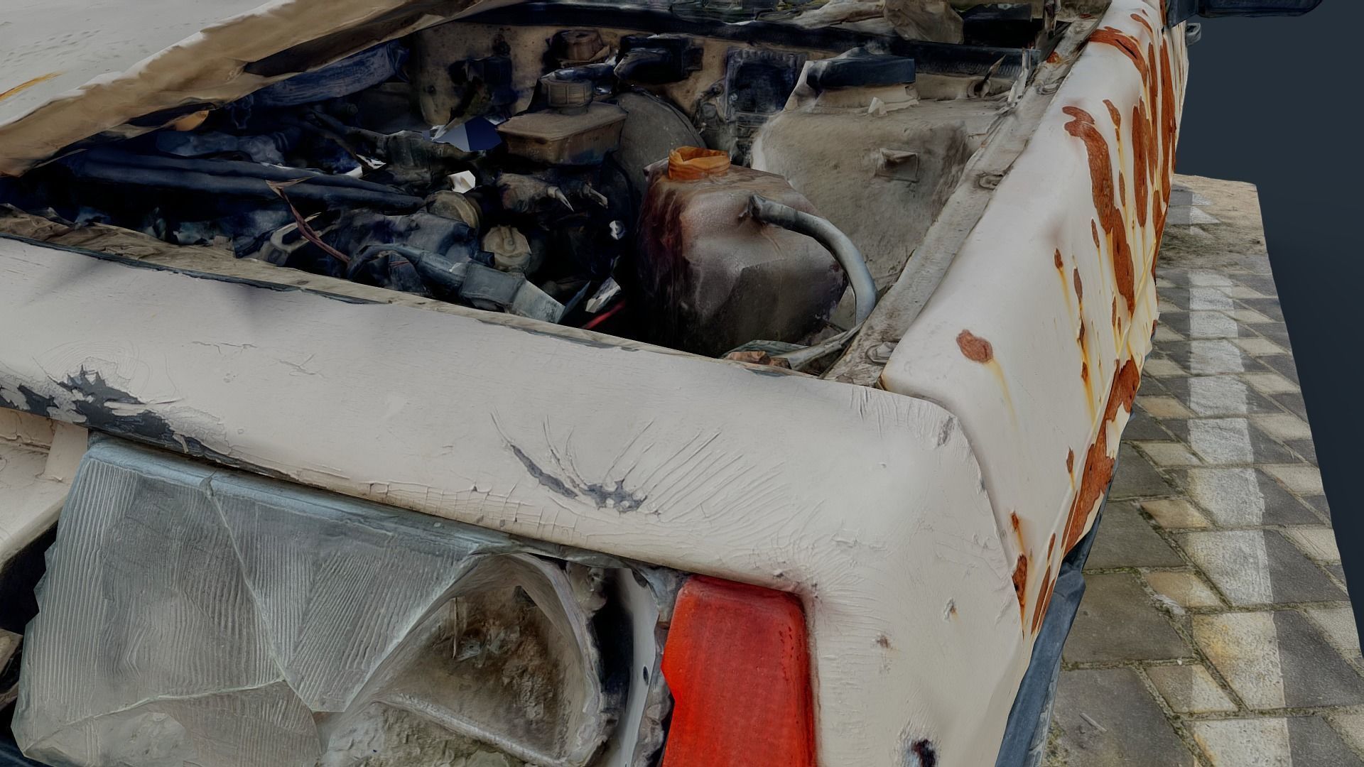 3D model VAZ Lada Sputnik 1300 Destroyed Car - Ukraine 3D model_21