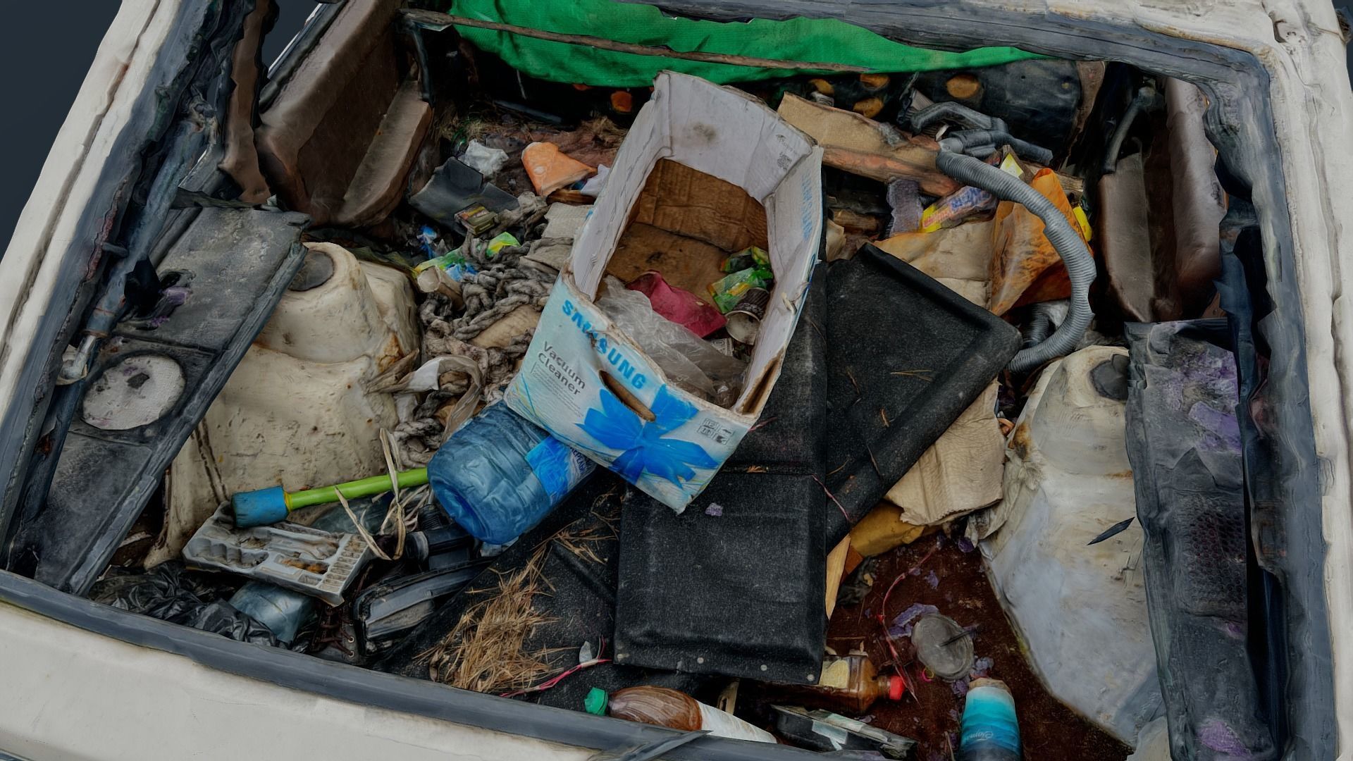 3D model VAZ Lada Sputnik 1300 Destroyed Car - Ukraine 3D model_4