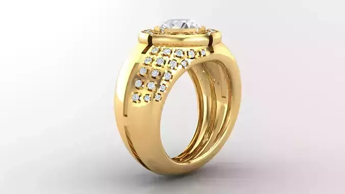 Diamond Man Ring Cad  MR  158
