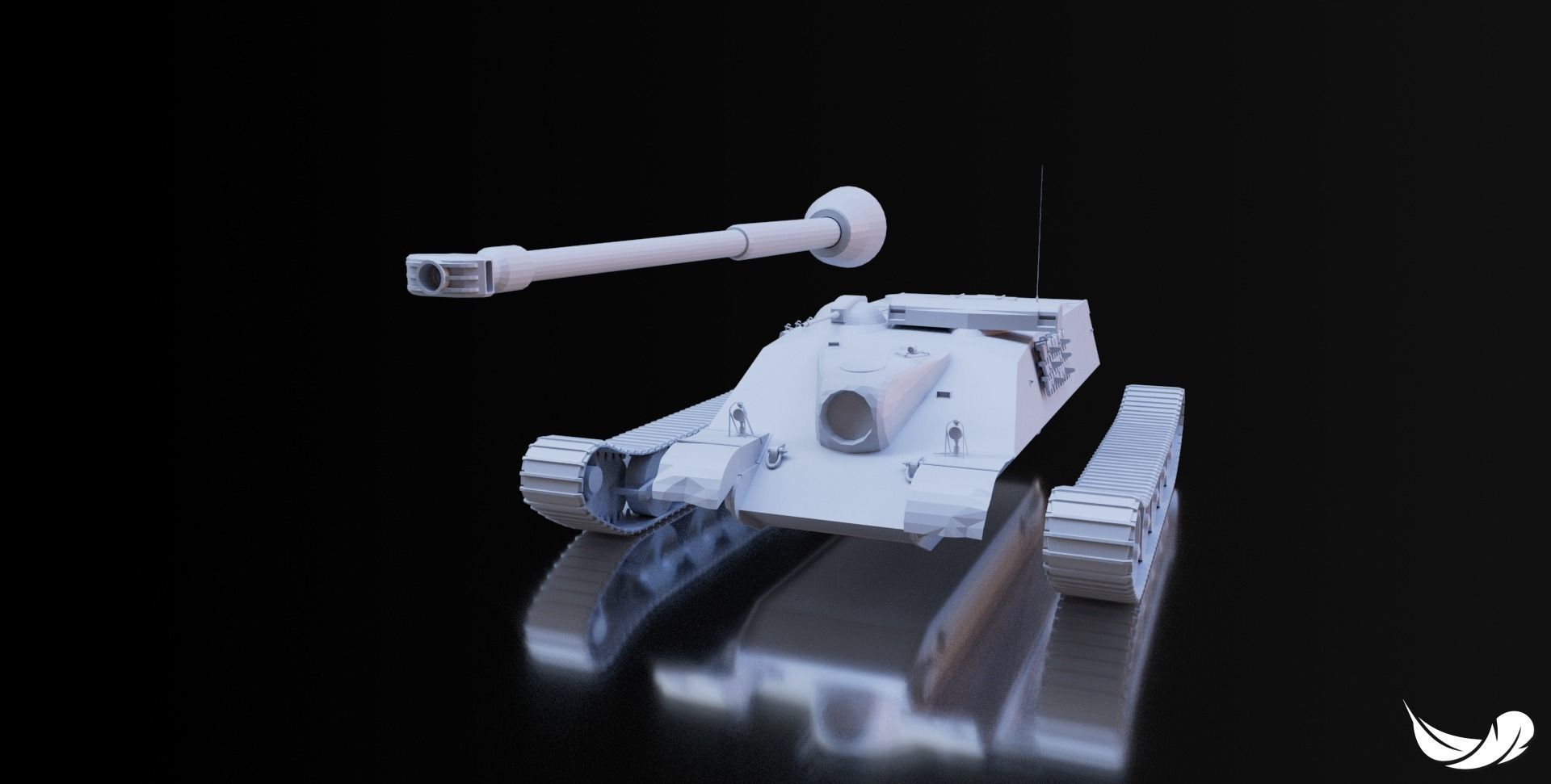 AMX-50-FOCH TANK - 1-35 - 1-50 - 1-72 3D print model_2
