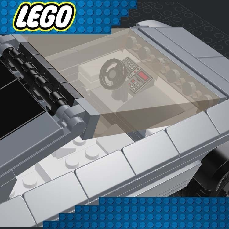 Lego Car - Tesla Cybertruck 3D print model_3