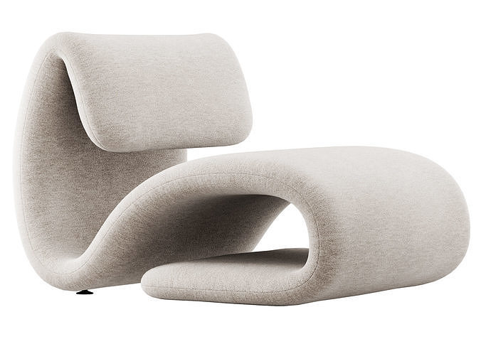 Dubna Lounge Chair by Dan Form 3D model 7