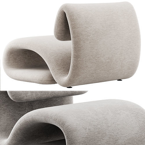 Dubna Lounge Chair by Dan Form 3D model 3