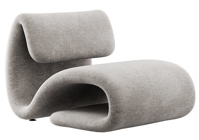 Dubna Lounge Chair by Dan Form 3D model 6
