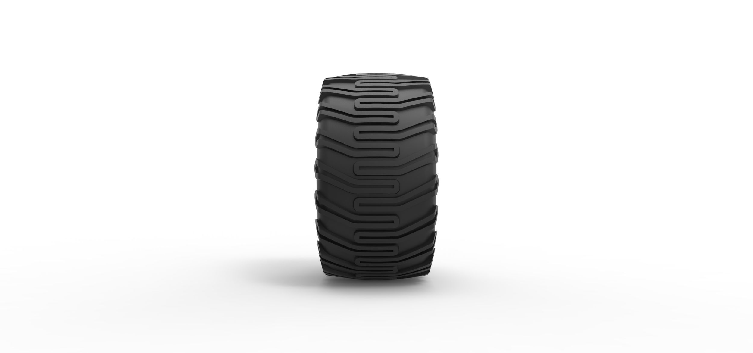 Offroad tire 66 Scale 1 to 25 3D print model_3