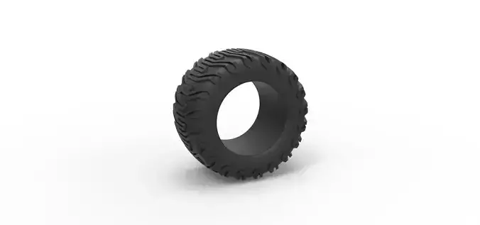 Offroad tire 66 Scale 1 to 25 3D print model