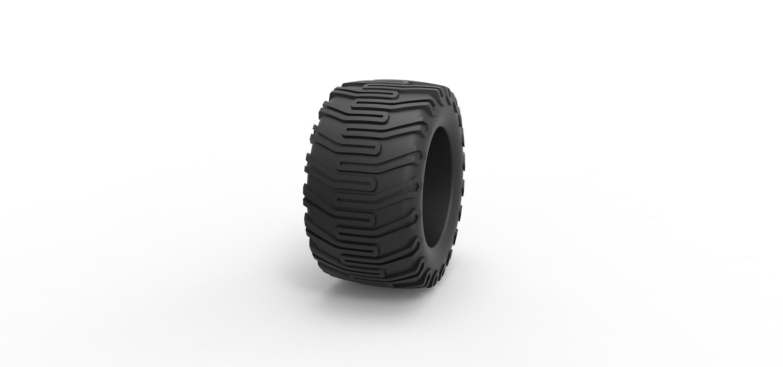 Offroad tire 66 Scale 1 to 25 3D print model_2