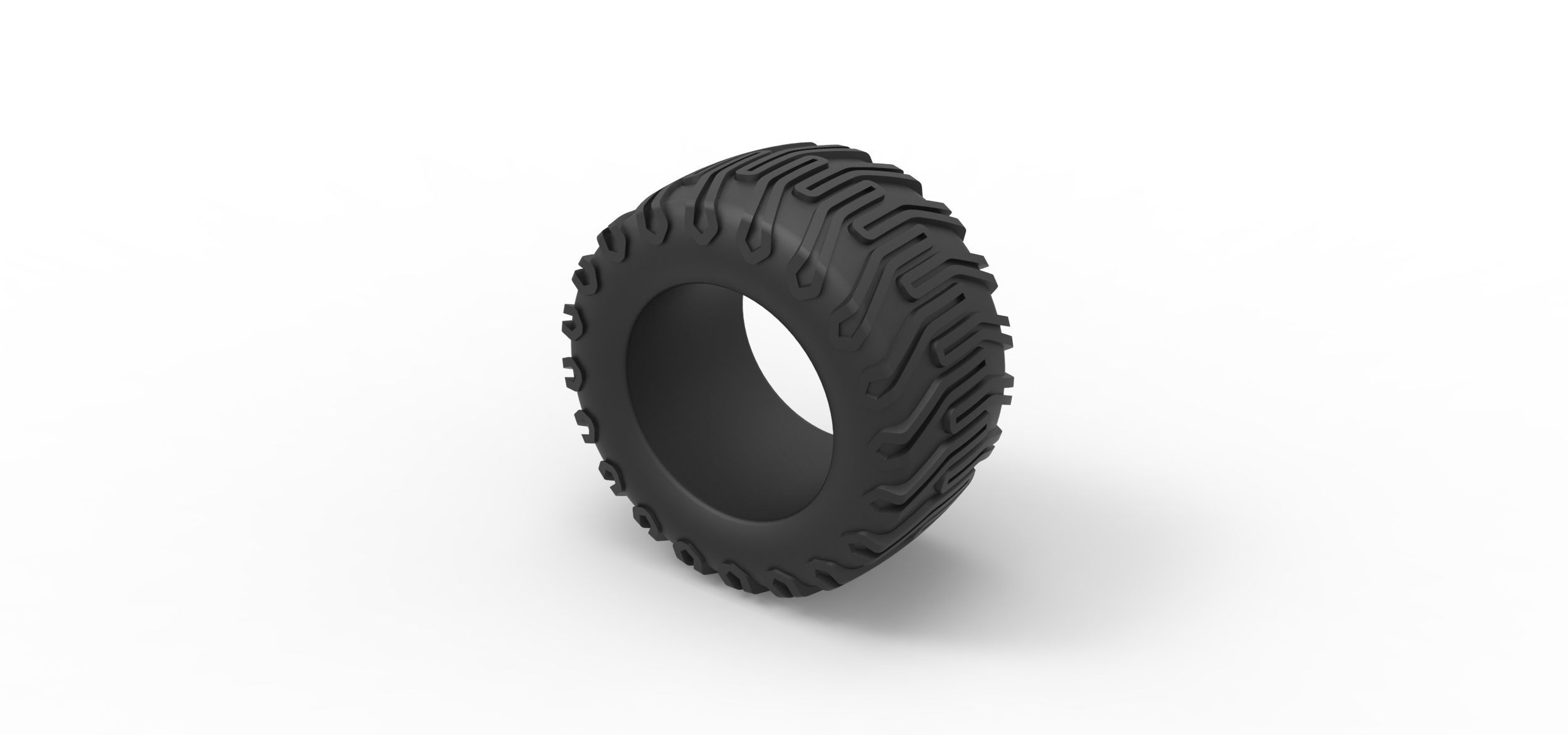 Offroad tire 66 Scale 1 to 25 3D print model_6