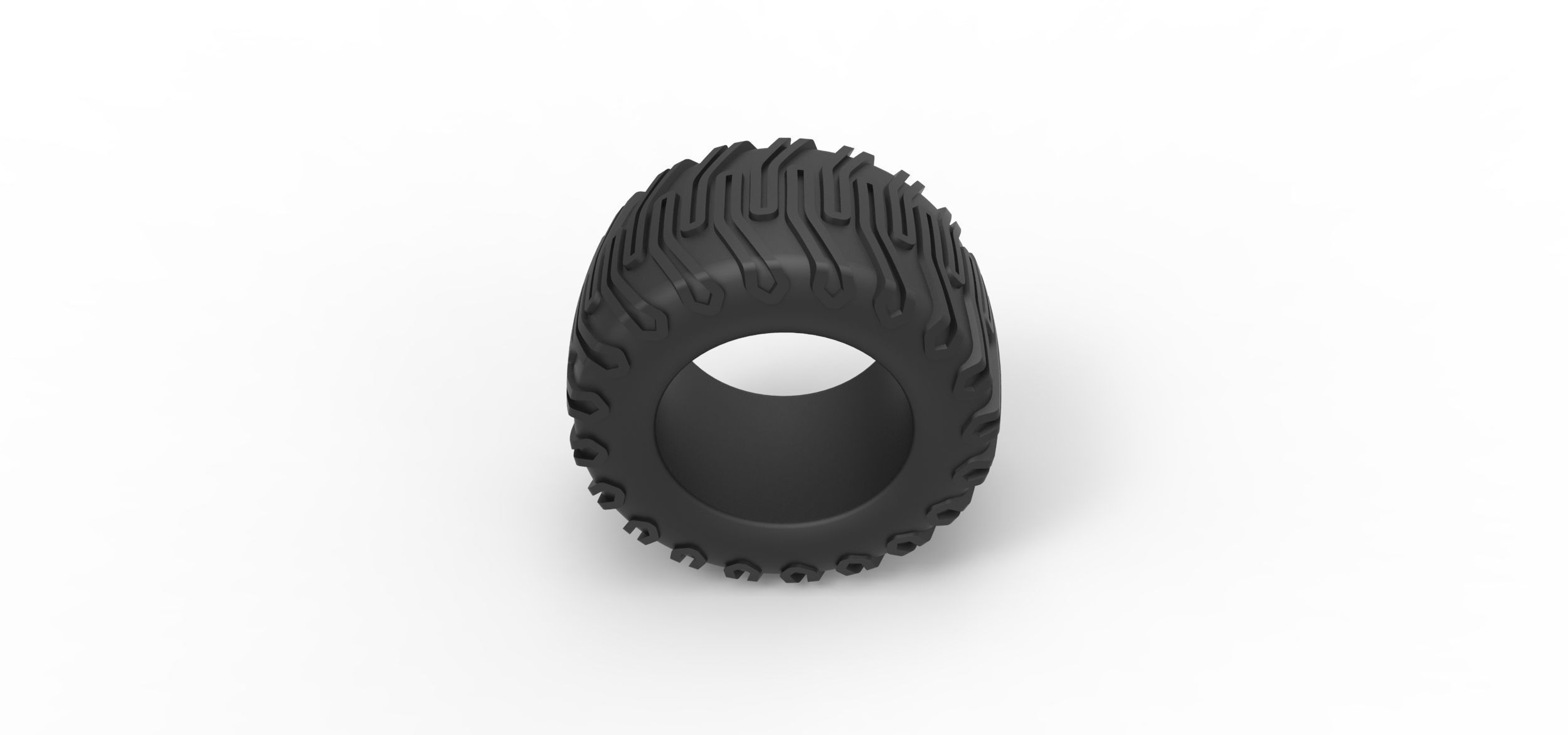 Offroad tire 66 Scale 1 to 25 3D print model_5