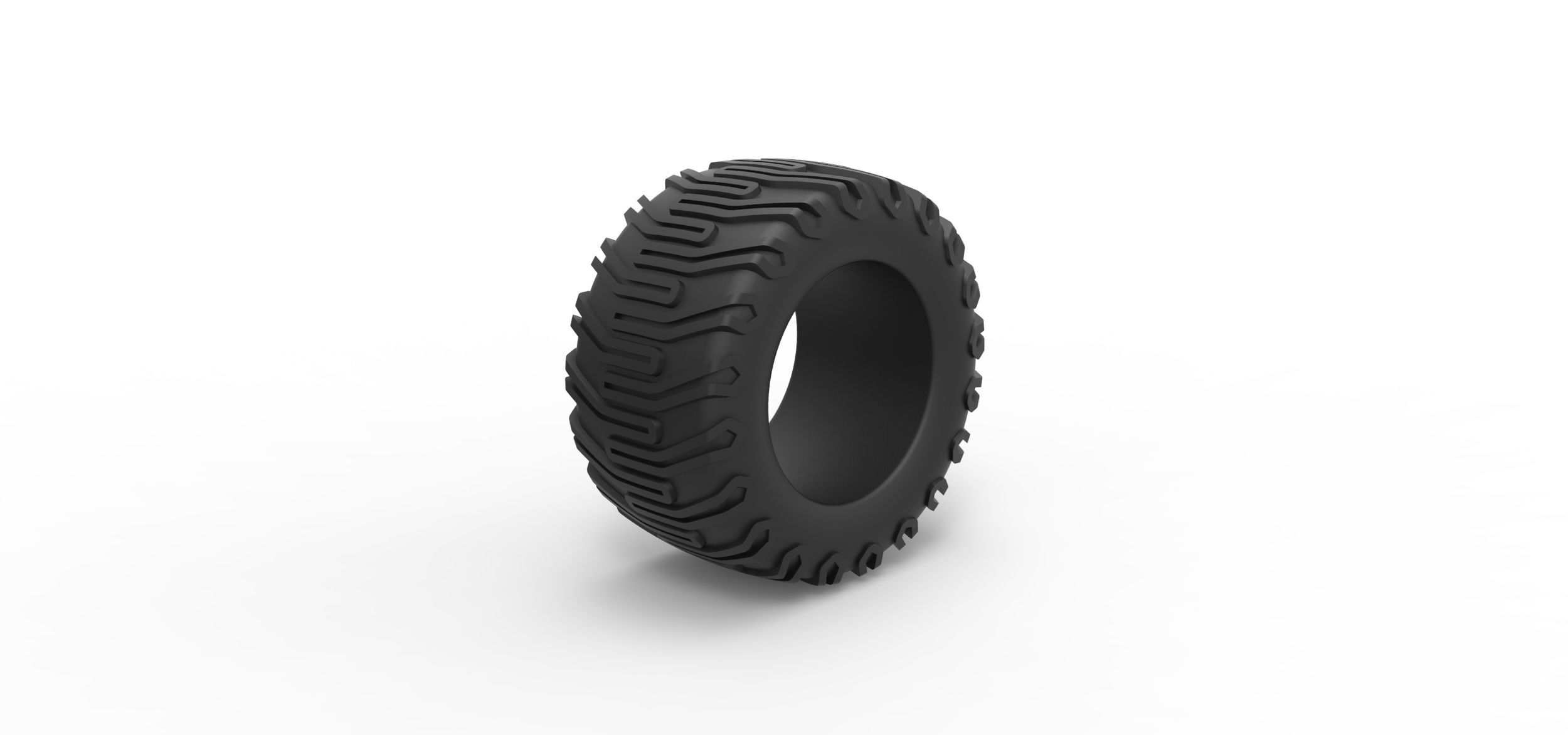 Offroad tire 66 Scale 1 to 25 3D print model_1