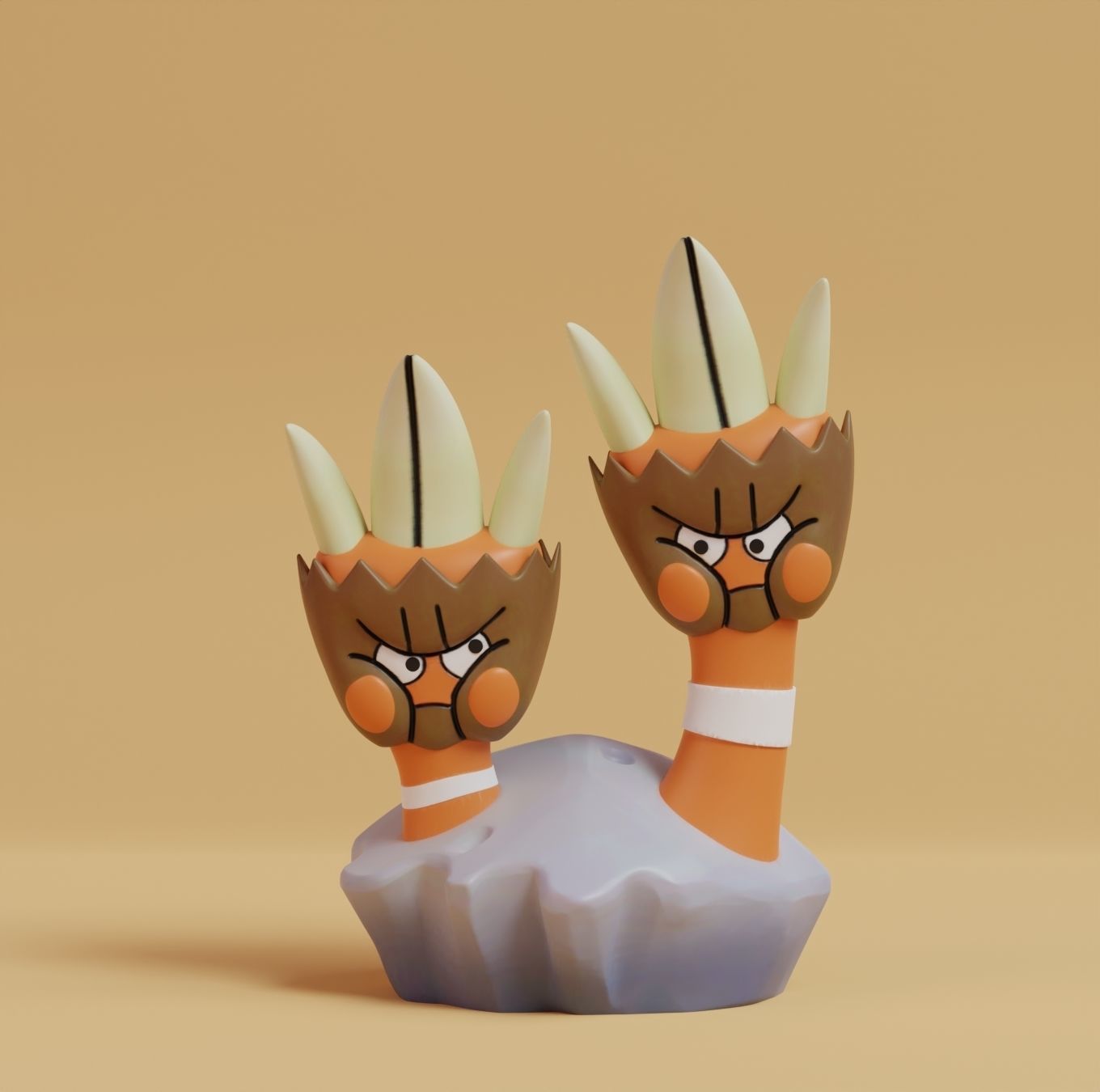 Pokemon - Binacle and Barbaracle 3D print model_6