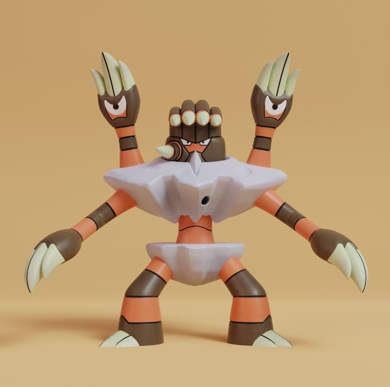 Pokemon - Binacle and Barbaracle 3D print model_1
