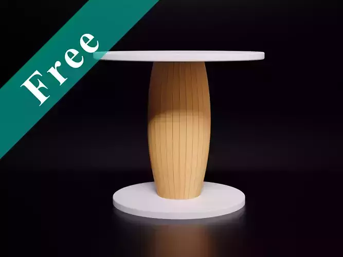 Mid-century Modern Round Table free 3D model | CGTrader