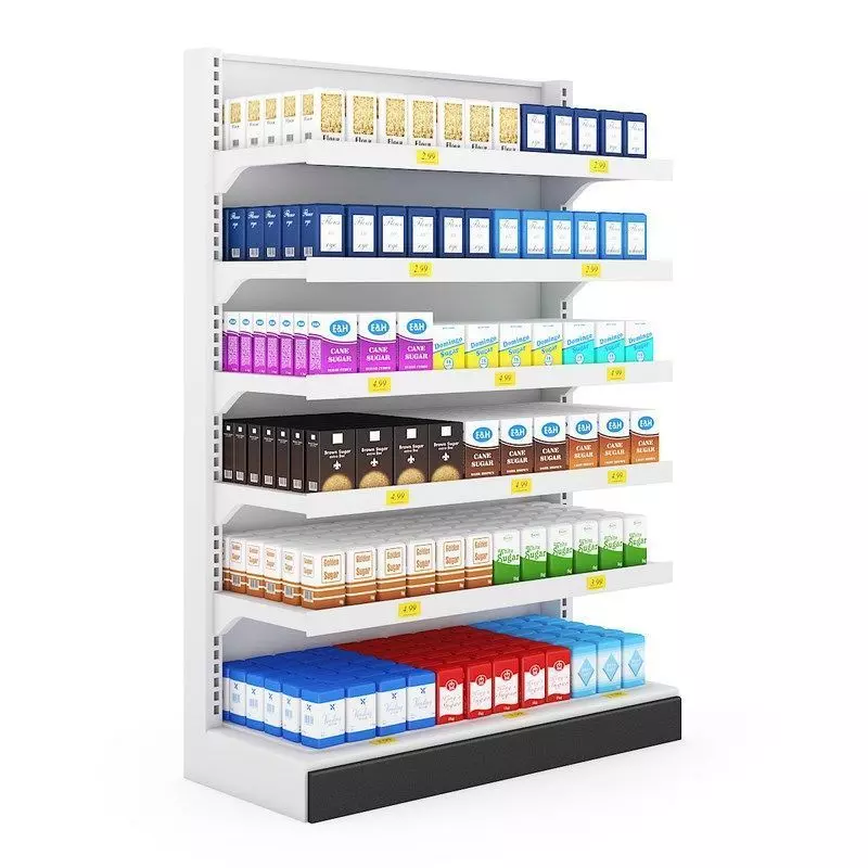 Supermarket Shelf 3D model_0