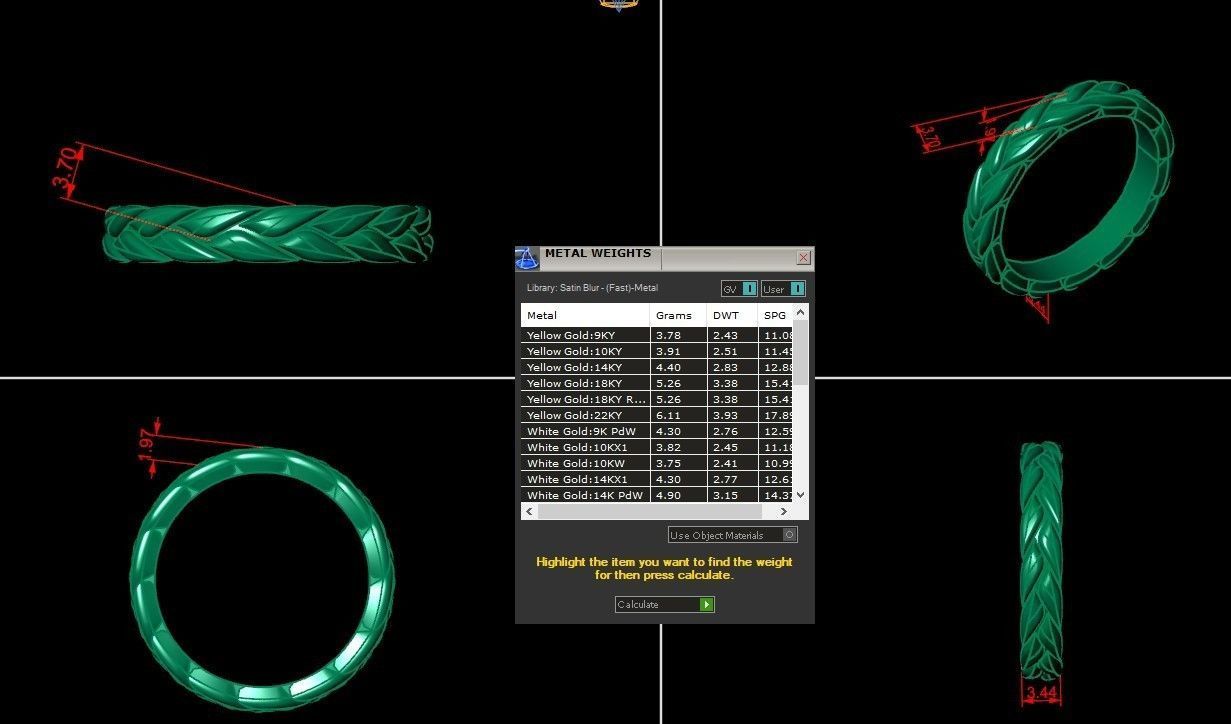 Diamond Man Ring Cad  MR  142 3D print model_5