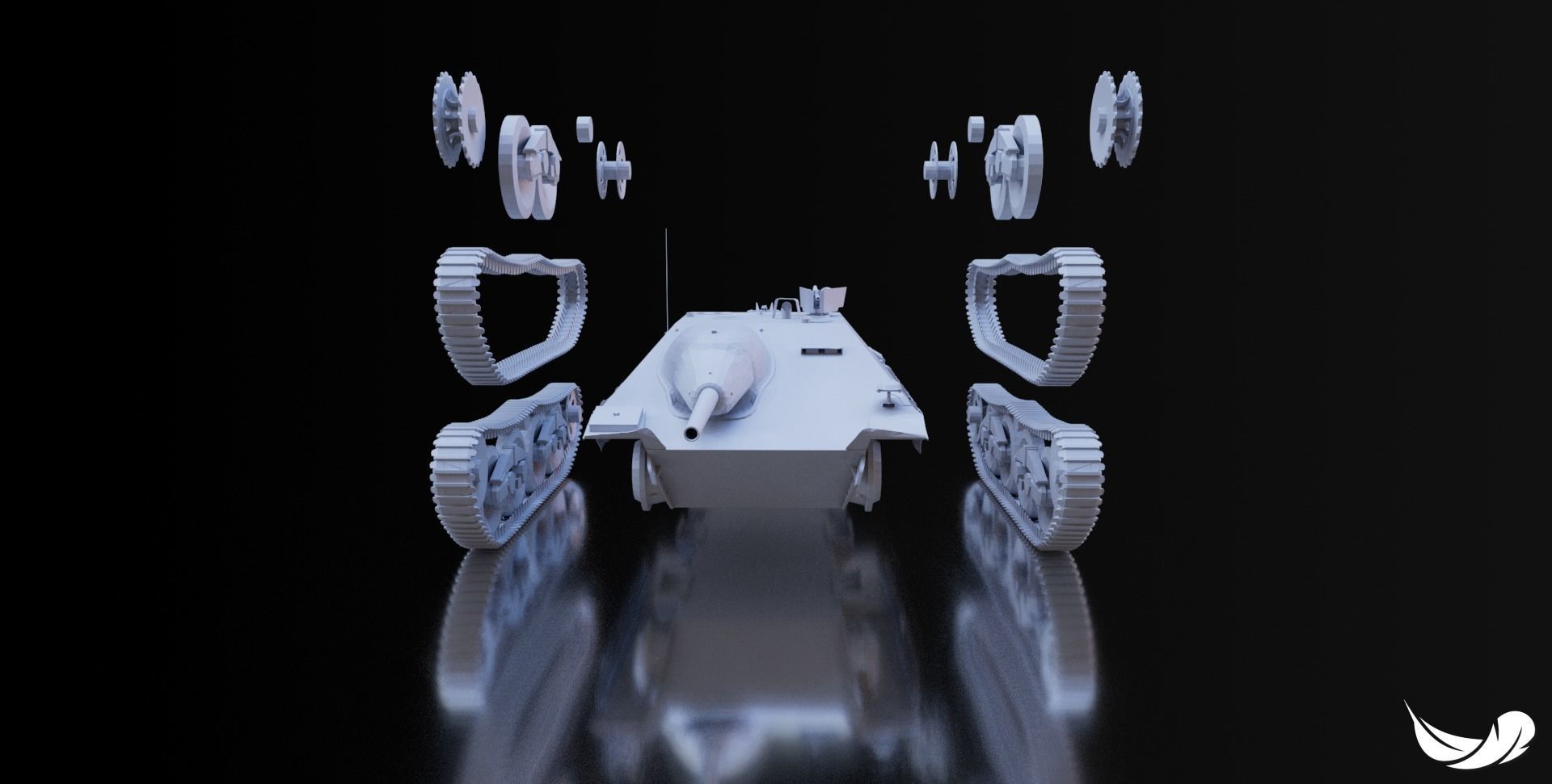 HETZER TANK - 1-35 - 1-50 - 1-72 3D print model_1