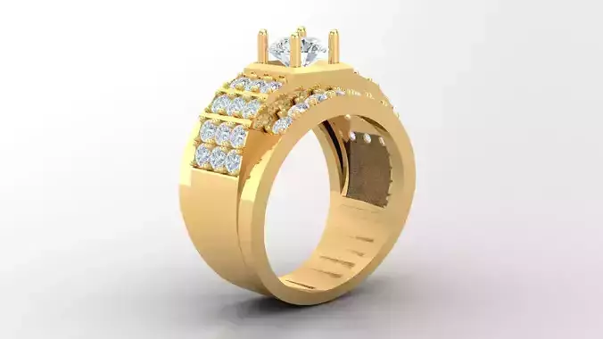 Diamond Man Ring Cad  MR  136