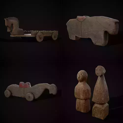 Medieval Toys Mix Two 3D Model Collection