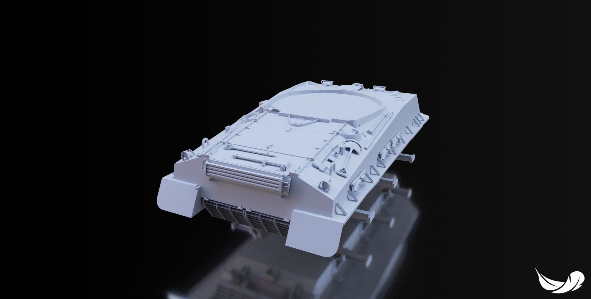 M4A3E8-SHERMAN TANK - 1-35 - 1-50 - 1-72 3D print model_8