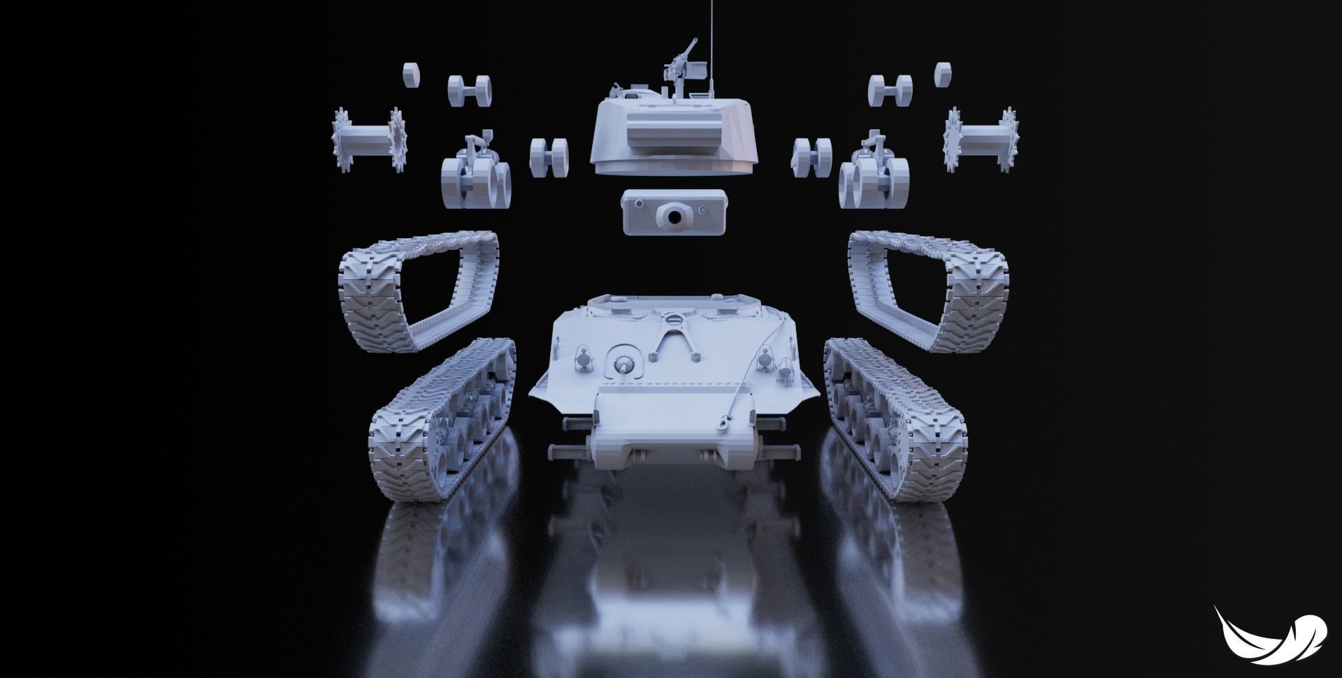 M4A3E8-SHERMAN TANK - 1-35 - 1-50 - 1-72 3D print model_1