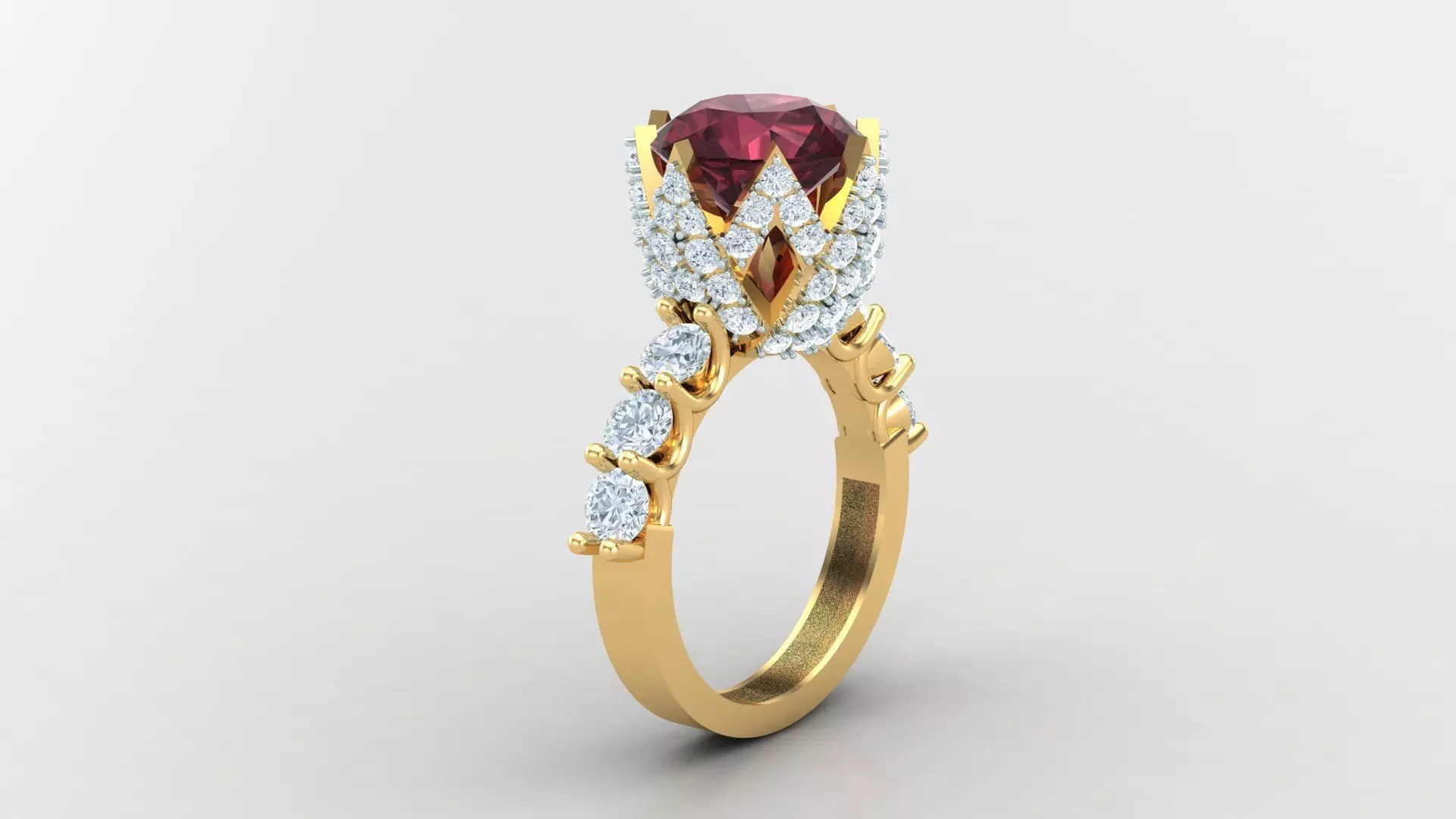 Diamond Man Ring Cad MR 127 3D print model