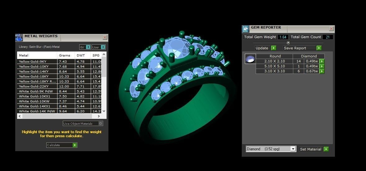 Diamond Man Ring Cad  MR  124 3D print model_5