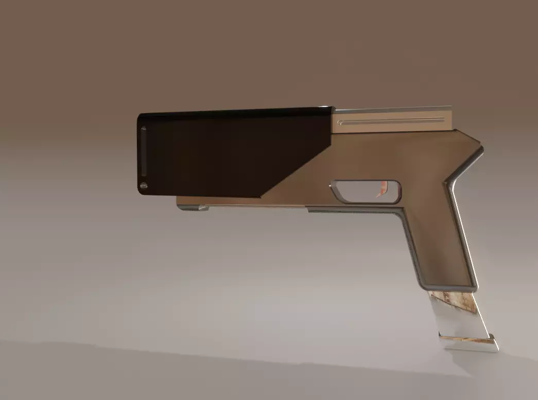 High tech pistol 3D model_0