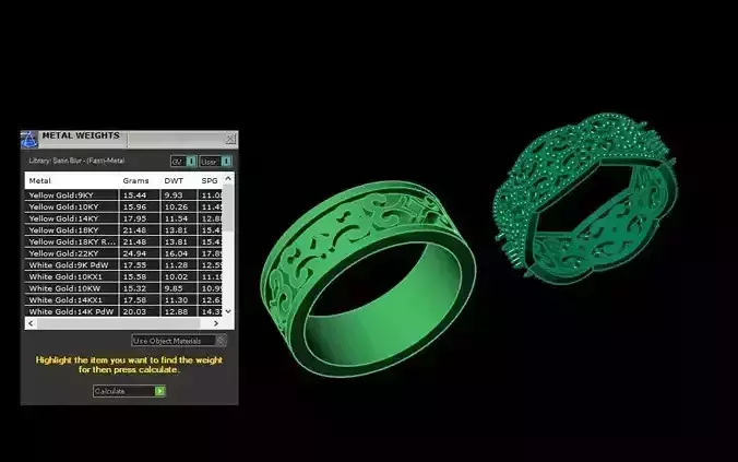 Diamond Man Ring Cad  MR  121