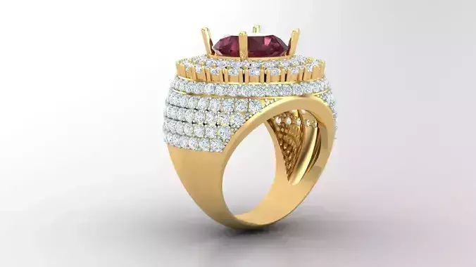 Diamond Man Ring Cad  MR  120 3D print model