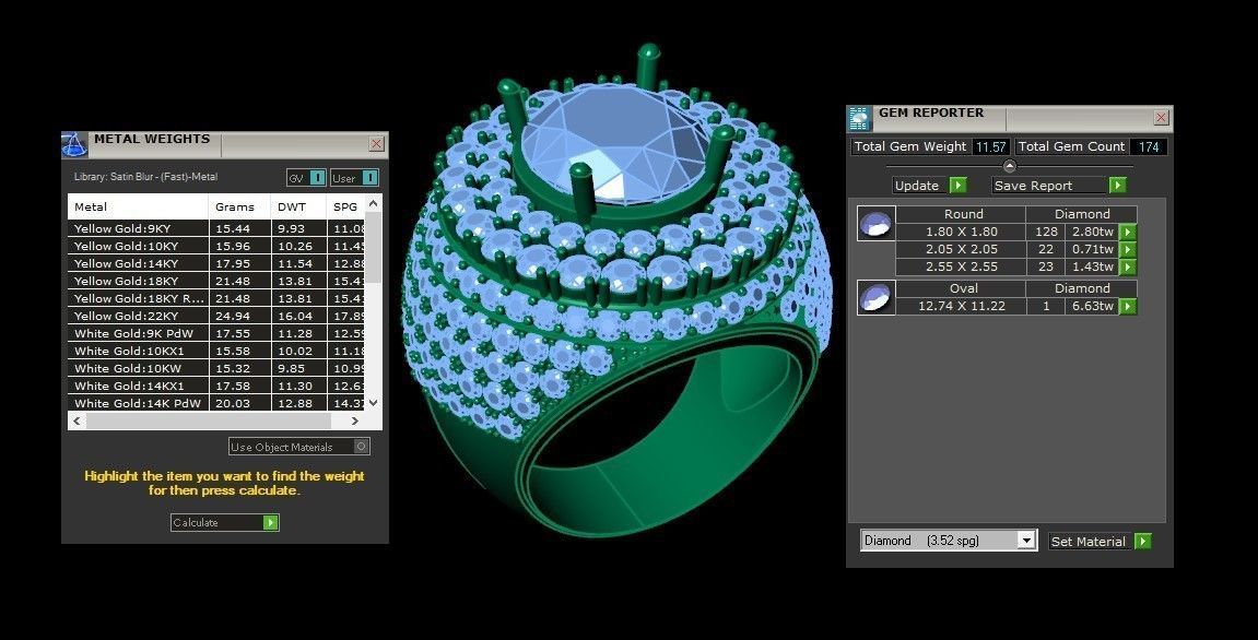 Diamond Man Ring Cad  MR  120 3D print model_1