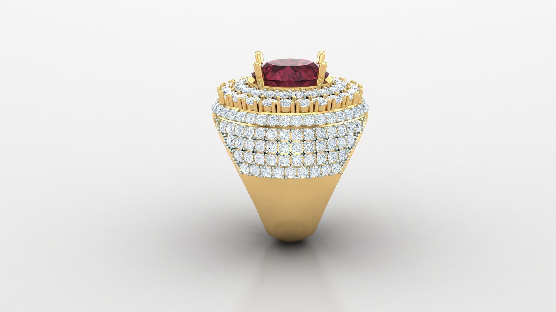 Diamond Man Ring Cad  MR  120 3D print model_5