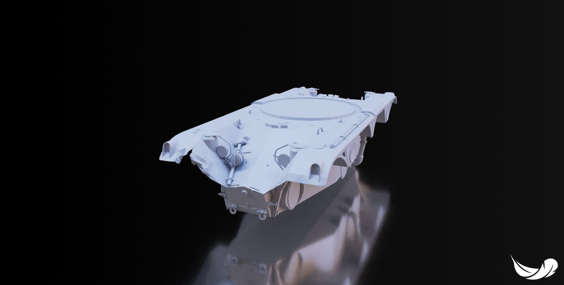 PANHARD-EBR-90 TANK - 1-35 - 1-50 - 1-72 3D print model_5