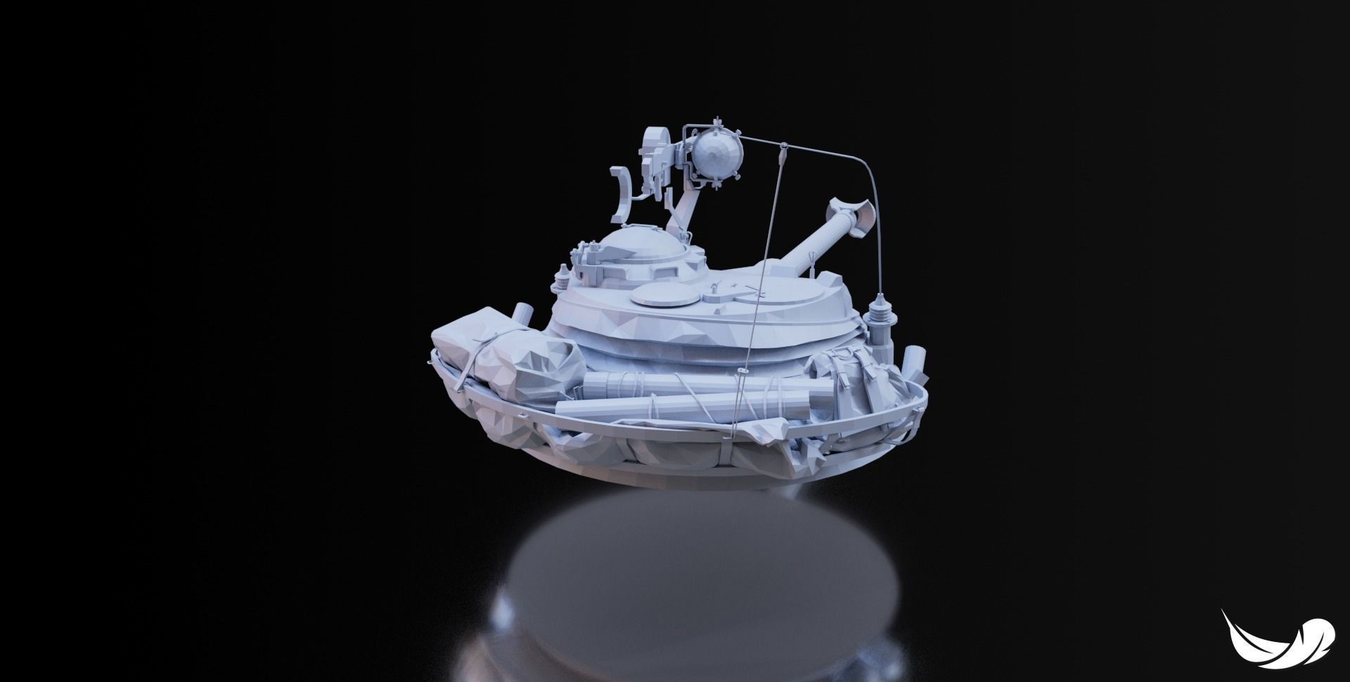 PANHARD-EBR-90 TANK - 1-35 - 1-50 - 1-72 3D print model_4