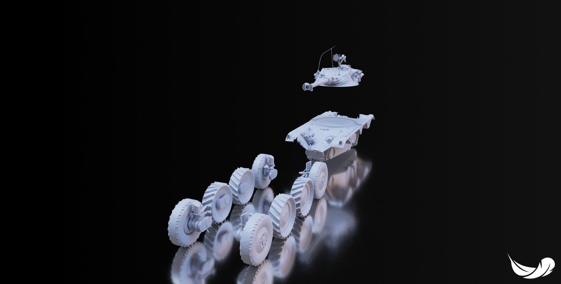 PANHARD-EBR-90 TANK - 1-35 - 1-50 - 1-72 3D print model_2