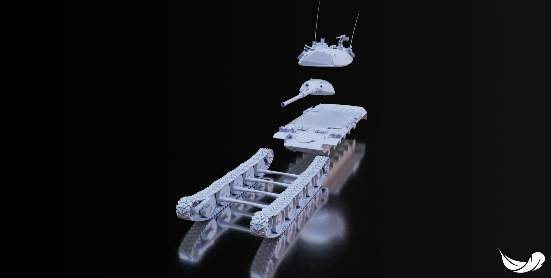 STB-1 TANK - TYPE-64 - 1-35 - 1-50 - 1-72 3D print model_2