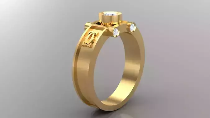 Diamond Man Ring Cad  MR  110