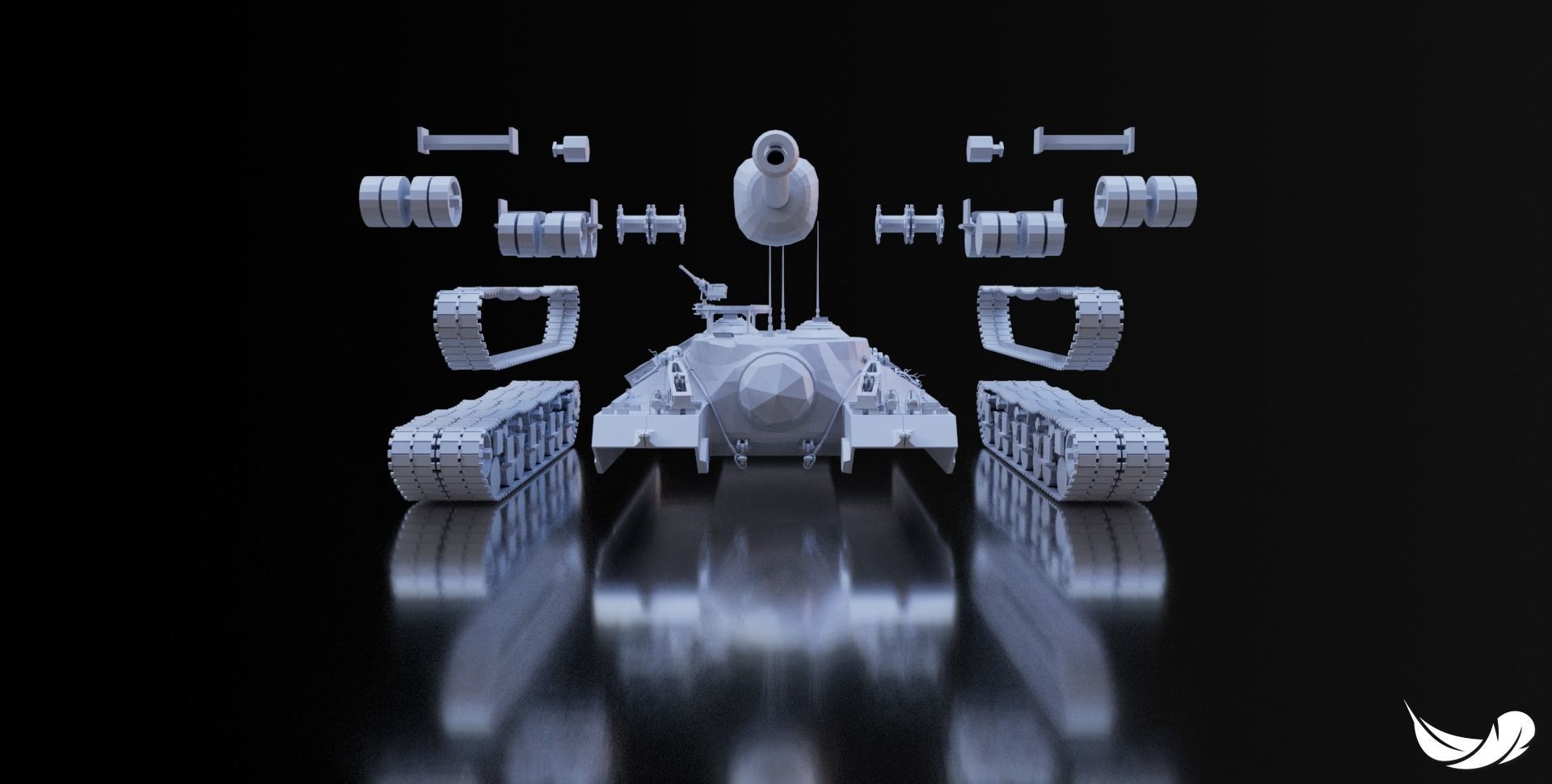 T28-T95 TANK - 1-35 - 1-50 - 1-72 3D print model_1