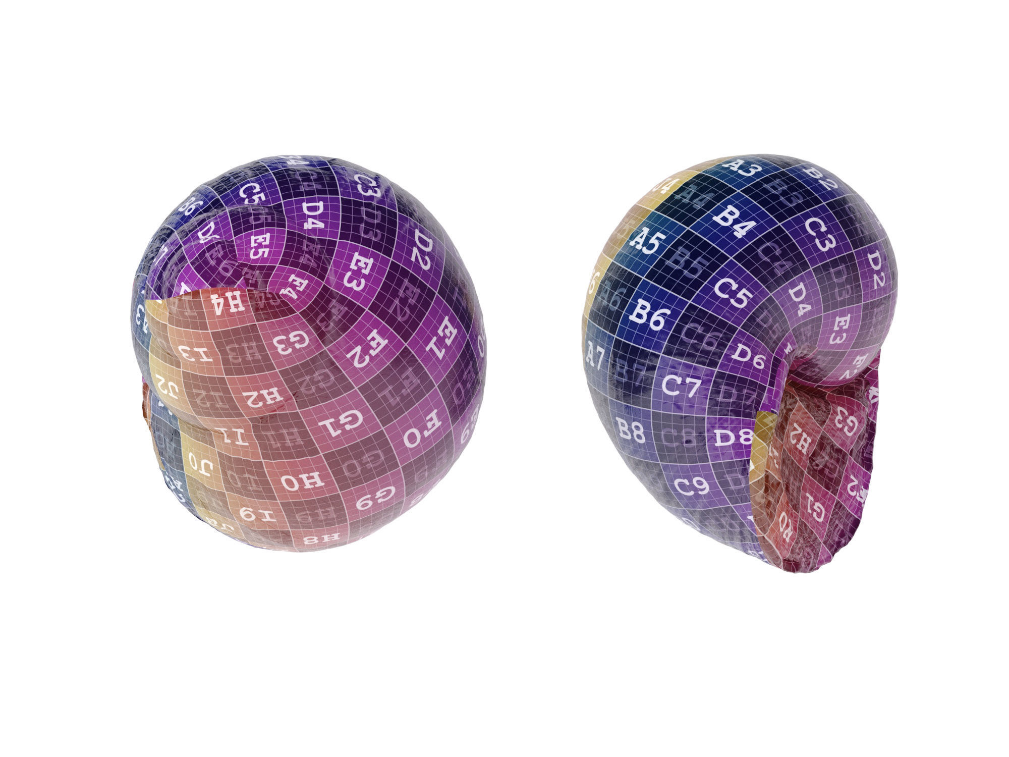 Escargots Low-poly 3D model_10