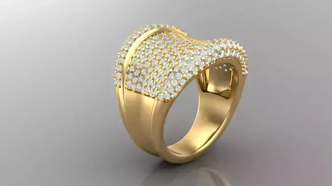 Diamond Man Ring Cad  MR  108 3D print model