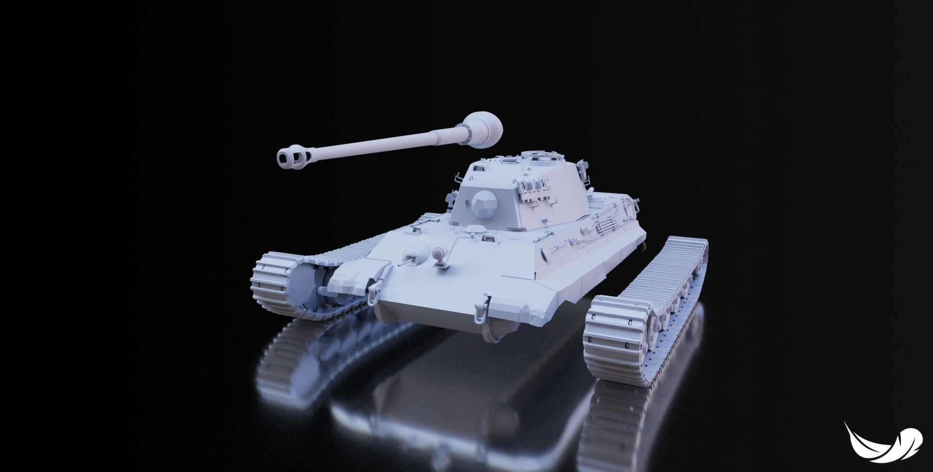 TIGER-2 TANK - 1-35 - 1-50 - 1-72 3D print model_2
