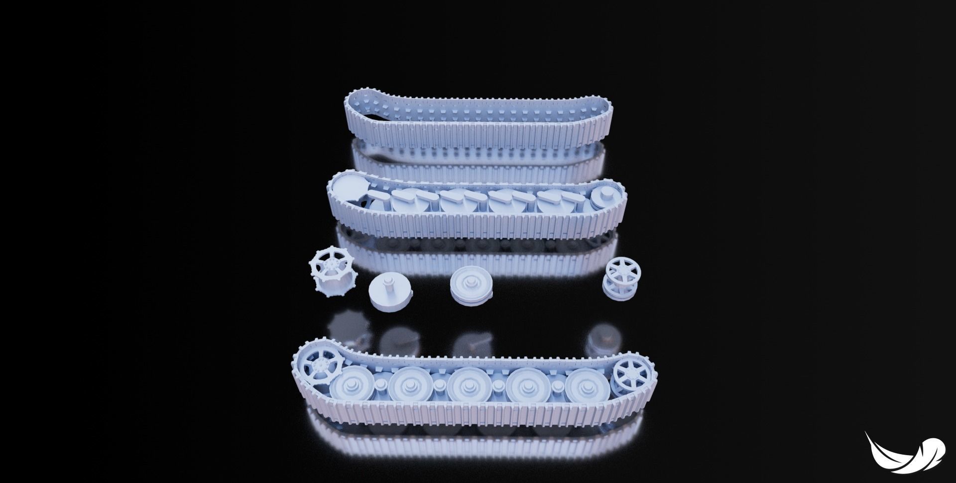 TIGER-2 TANK - 1-35 - 1-50 - 1-72 3D print model_9