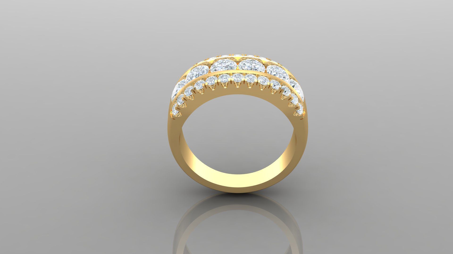 Diamond Man Ring Cad  MR  102 3D print model_2